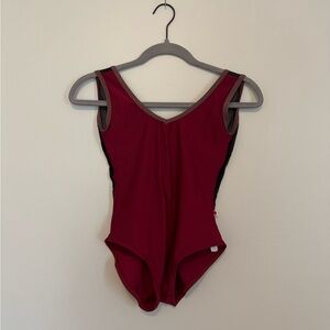 SOLD Yumiko “Gina” dark red leotard